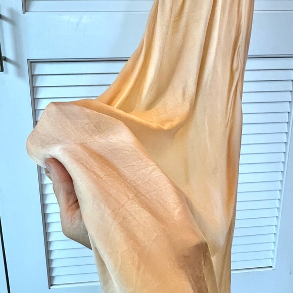 Vegan Silk Slip Dress 💗 The White Raven: Champagne S 🥂 - Picture 4 of 15